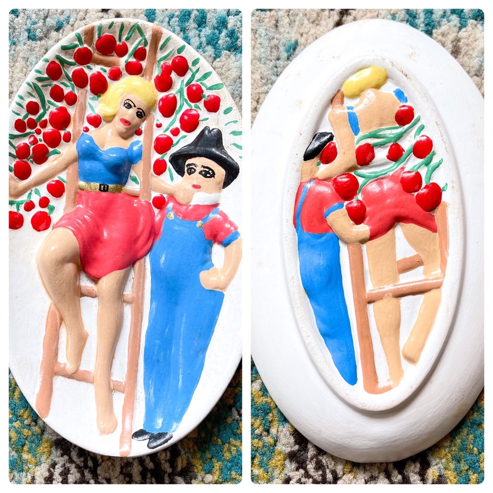 Cherry Picker Decorative Ceramic Plate